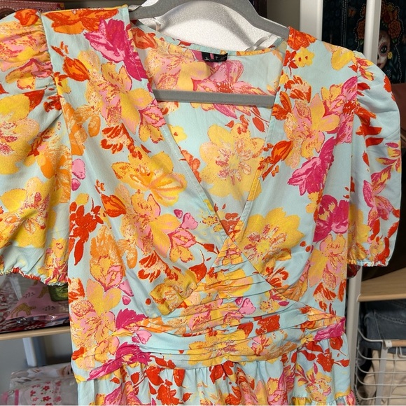 Vero Moda Floral Puff Sleeve Dress - Picture 3 of 6